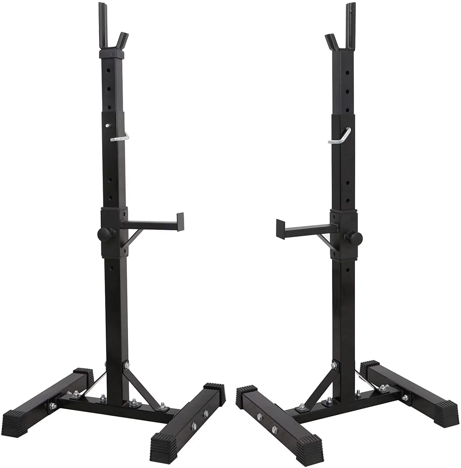 ZENY Pair of Adjustable Barbell Rack Stand Squat Bench Press Home GYM Weightlifting Fitness Exercise