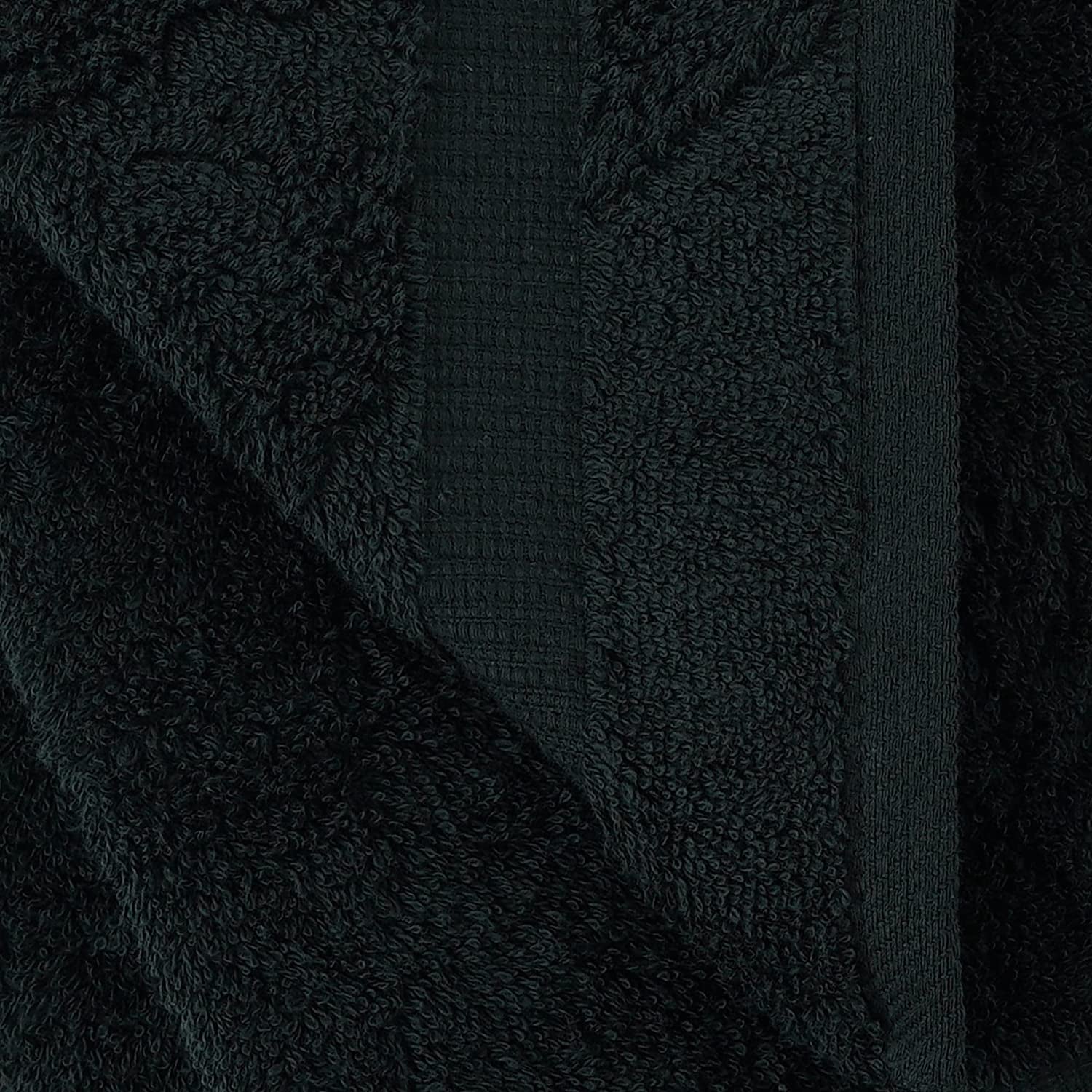 Premium Turkish Cotton Super Soft and Absorbent Towels (4-Piece Bath Towels, Black)