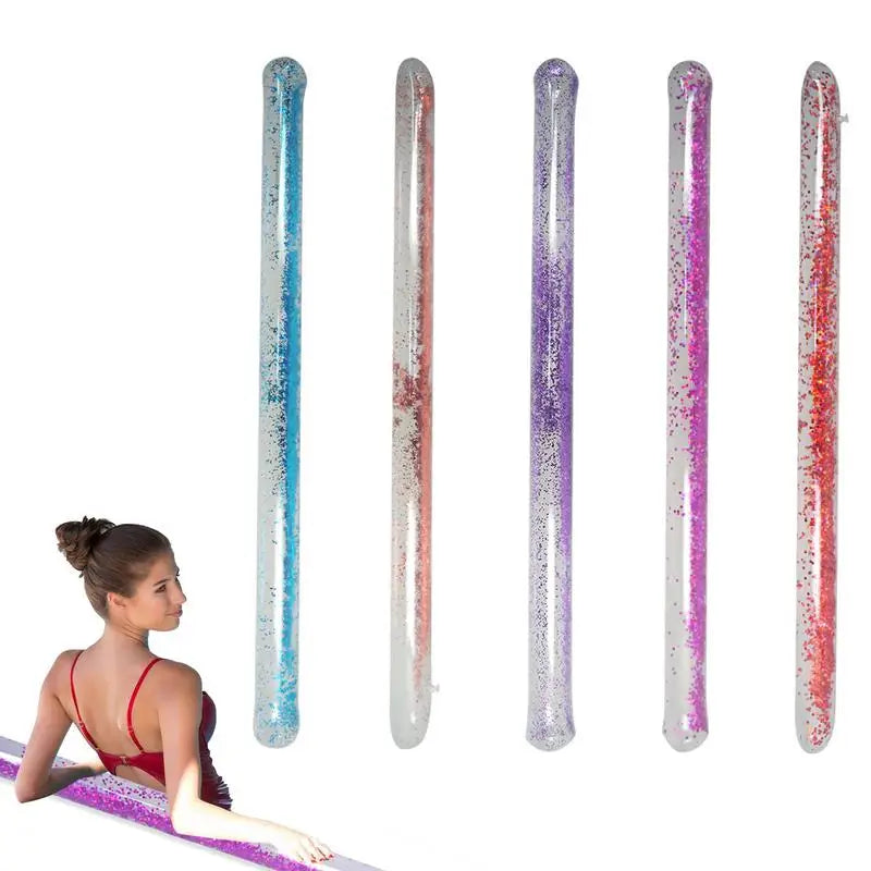 Inflatable Swim Float Pool Noodle with Coloured Glitter Water Floating Noodle Floaties Inflatable Pool Floats for Kids and Adult
