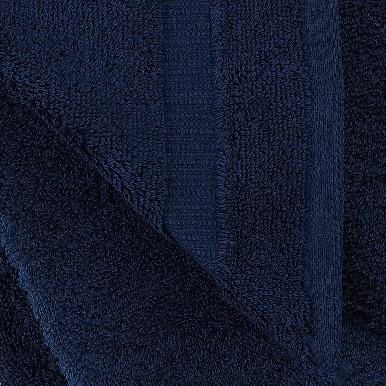 Premium Turkish Cotton Super Soft and Absorbent Towels (4-Piece Bath Towels, Navy Blue)