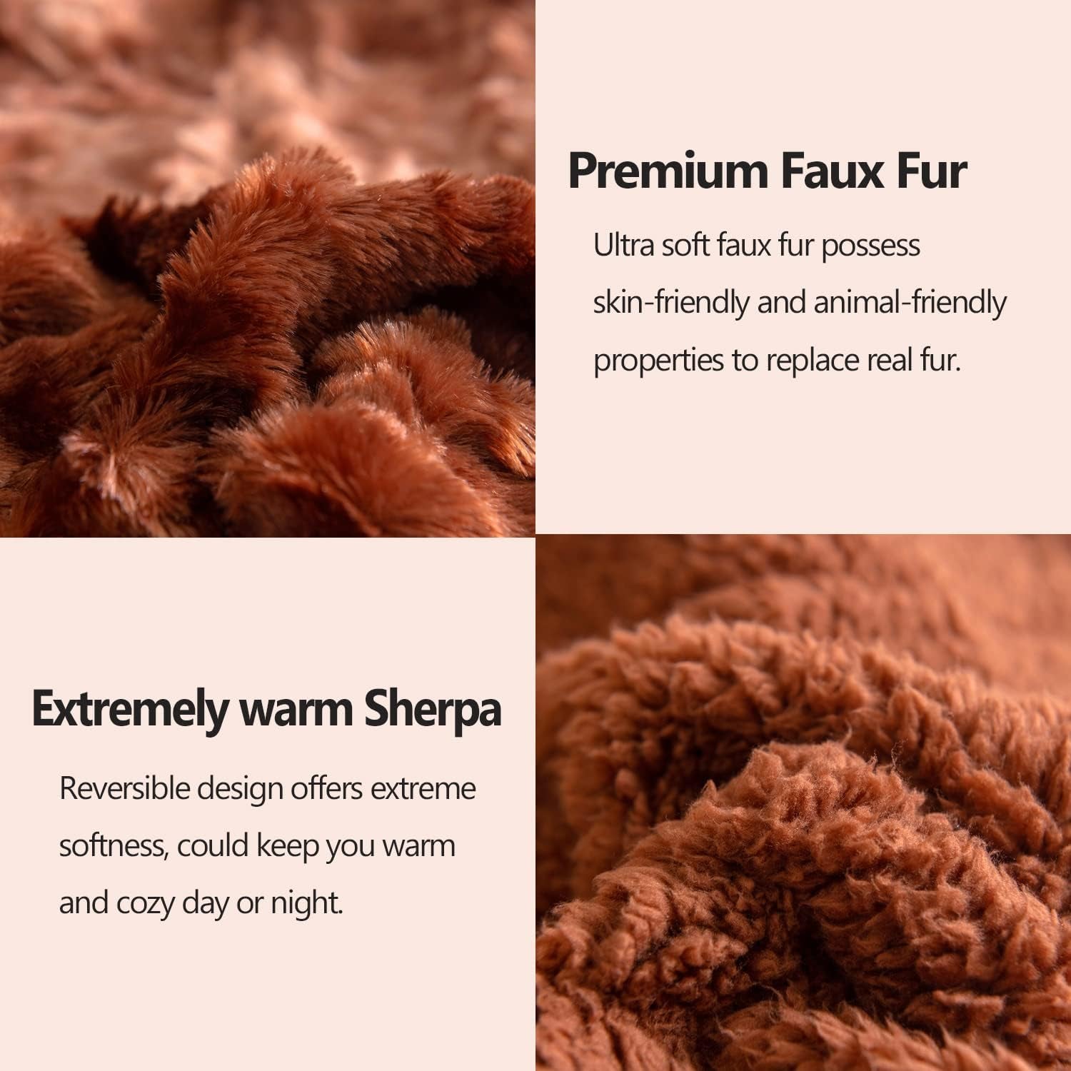 Super Soft Faux Fur Throw Blanket for Couch Tie-Dye Dark Brown Sherpa Fuzzy Plush Warm Blanket for Sofa Bed (Tie-Dye Dark Brown, Throw(40"X50"))