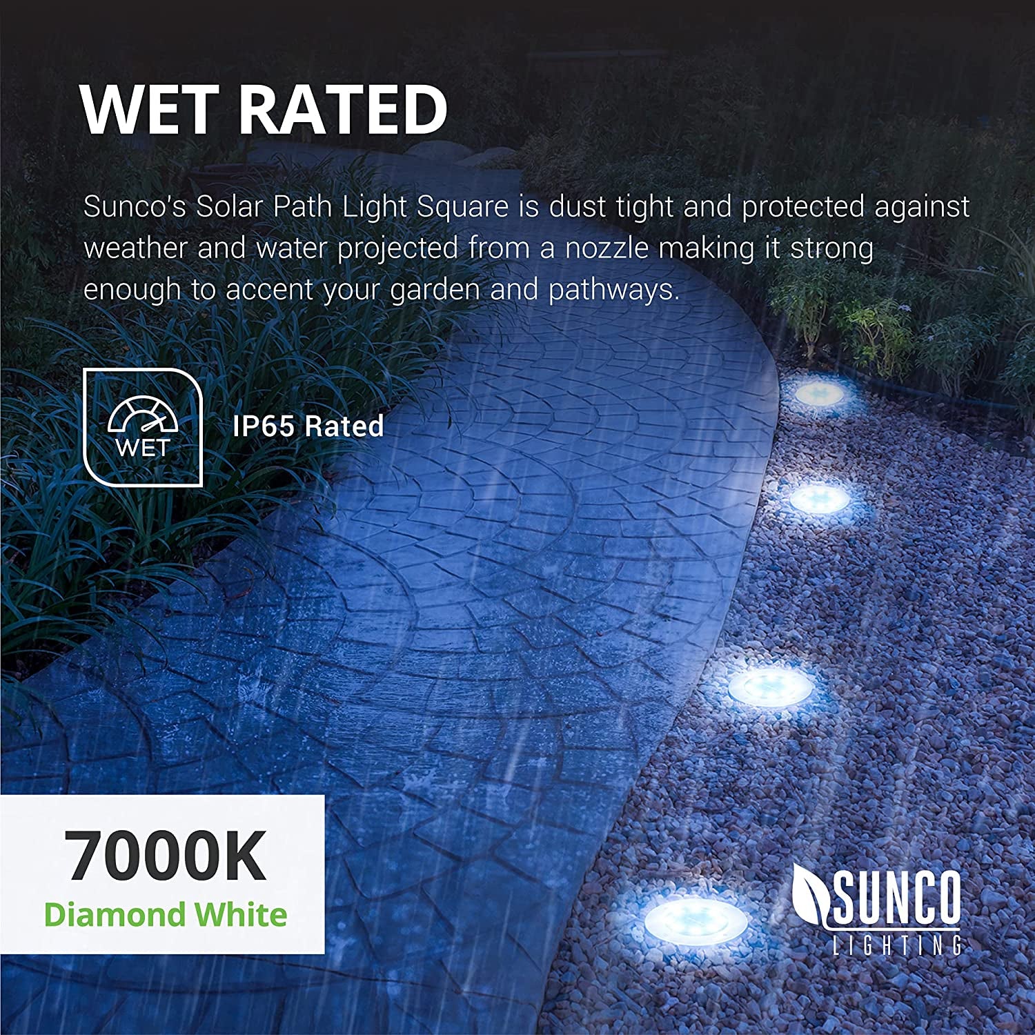 12 Count (Pack of 1) Solar Lights Outdoor Garden LED, Waterproof Landscape Pathway Light Fixture, Dusk to Dawn, Yard Patio Ground Lights, Deck, Cross Spike Stake, 7000K Diamond White