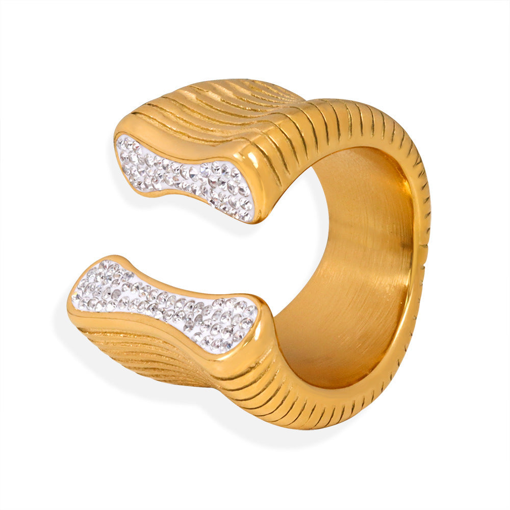 French Personality Shell Texture Ring
