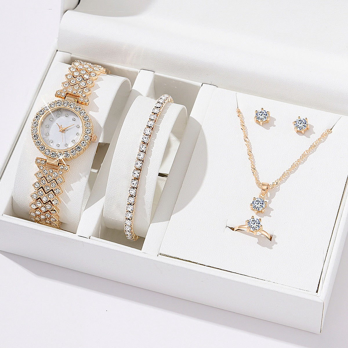 Diamond Encrusted Starry Women's Quartz Watch Suit