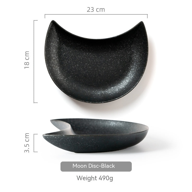 Household Ceramic Moon Platter Dishware