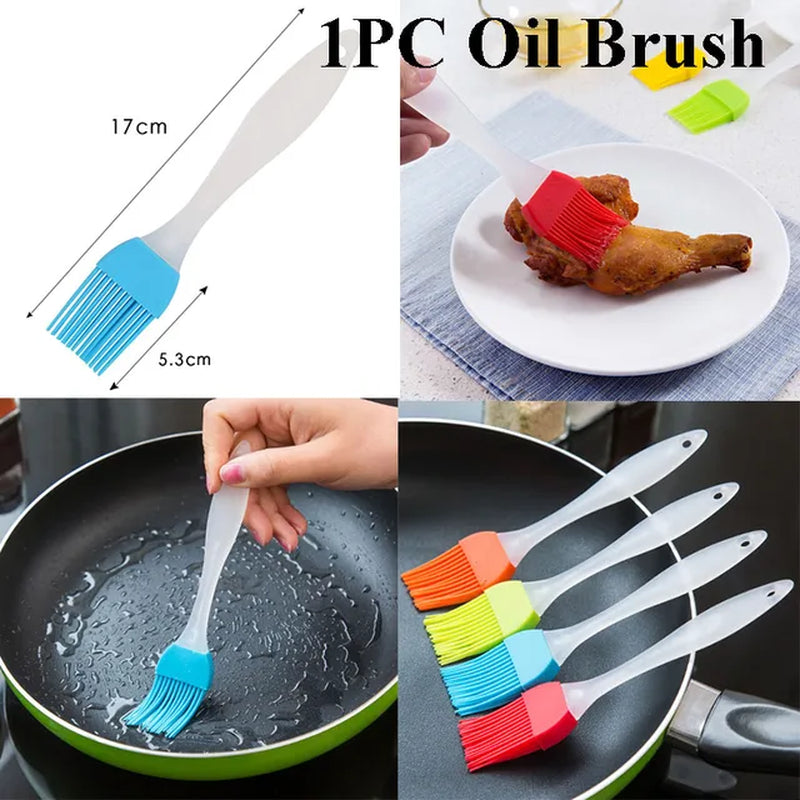 BBQ Gadgets Silicone Non-Slip Food Tong Kitchen Tongs Utensil Cooking Tong Clip Clamp BBQ Salad Tools Grill Kitchen Accessories